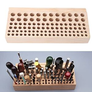 98 holes wooden professional leathercraft tool holder rack stand leathercraft stand holder organizer leather tools storage holder for leather working tools organizer storage wooden leather holder tool