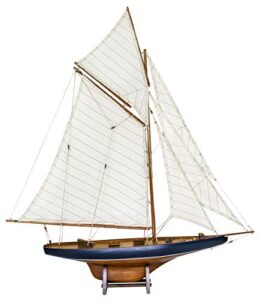 sailingstory wooden sailboat model ship sailboat decor yacht model america’s cup columbia 1901 replica medium