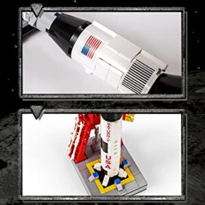 SEMKY Space Series Saturn V Space Rocket MOC Building Blocks Set,(425Pieces) Space Rocket Model Gifts for Kid and Space Fans