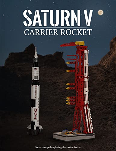 SEMKY Space Series Saturn V Space Rocket MOC Building Blocks Set,(425Pieces) Space Rocket Model Gifts for Kid and Space Fans