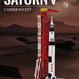 SEMKY Space Series Saturn V Space Rocket MOC Building Blocks Set,(425Pieces) Space Rocket Model Gifts for Kid and Space Fans