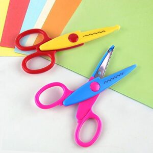 KUUQA 6 Pcs Kids Safety Scissors Art Craft Scissors Set for Kids and Students Paper Construction Supplies