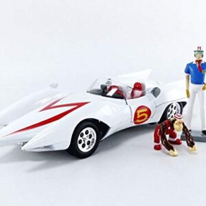 Silver Screen Machines - Speed Racer Mach 5 w/Chim-Chim and Speed Racer Figures (AWSS124)