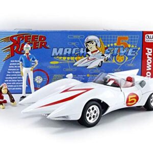 Silver Screen Machines - Speed Racer Mach 5 w/Chim-Chim and Speed Racer Figures (AWSS124)