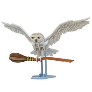 harry potter hedwig 3d wood puzzle & model figure kit (24 pcs) – build & paint your own 3-d movie toy – holiday educational gift for kids & adults, no glue required, 8+ 