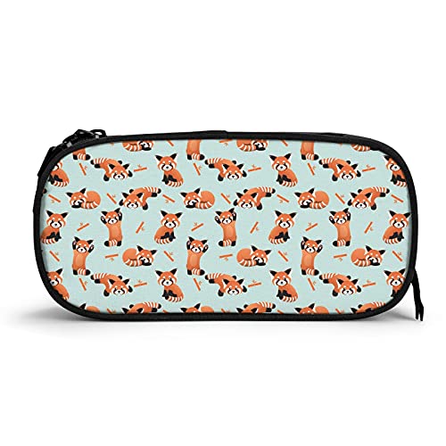 Bears Print Big Capacity Pen Case with Zipper Large Storage Pencil Pouch for Girl Boy Business Office(Black)