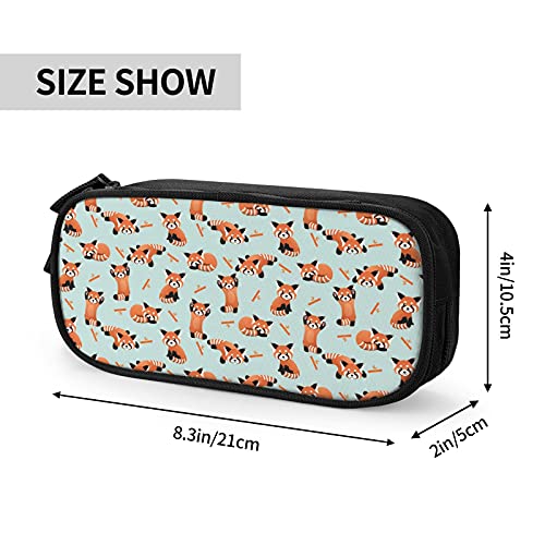 Bears Print Big Capacity Pen Case with Zipper Large Storage Pencil Pouch for Girl Boy Business Office(Black)