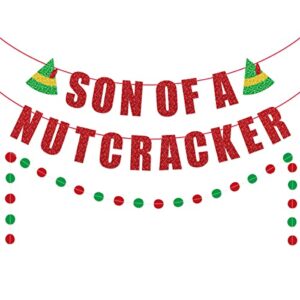 son of a nutcracker banner for buddy the elf inspired funny christmas banner elf movie christmas party decorations