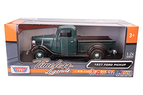 Motormax 1937 Ford Pickup Truck Green 1:24 Diecast Car