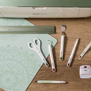 Cricut Metal Ruler - Safety Cutting Ruler for Use with Rotary Cutters, Cricut TrueControl knife, Xacto knife - Great For Quilting, Scrapbooking, Crafting and Paper Cutting - 18", [Mint]