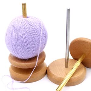 PhantomSky Wooden Spinning Yarn, Thread Holder/Thread Rack with Turn Mechanism - for Sewing, Quilting, Embroidery, Hair-braiding, DIY Making