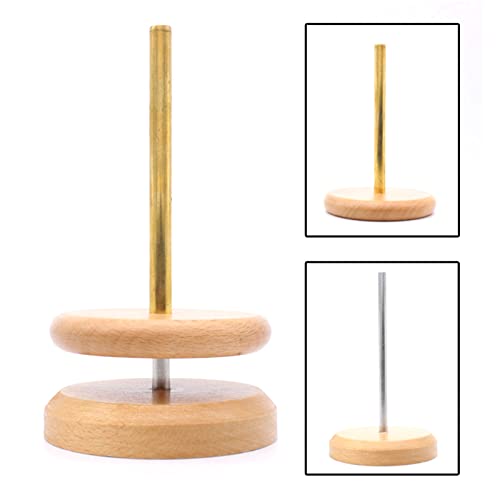 PhantomSky Wooden Spinning Yarn, Thread Holder/Thread Rack with Turn Mechanism - for Sewing, Quilting, Embroidery, Hair-braiding, DIY Making