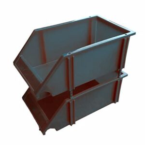 1pc garage organization organizer hardware classification workshop shelves organizer components tool storage box container bin (black)