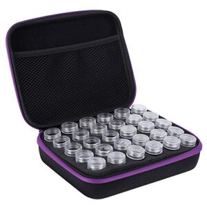 aqur2020 diamond embroidery box, 30 slots diamond embroidery box diamond painting accessories tool storage box with 30 compartments(purple)