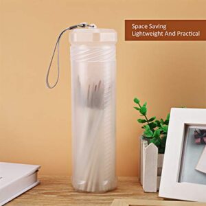 Brush Storage Box-Transparent Portable Paint Brush Holder, Stretchable Washable Paint Brush Storage Box