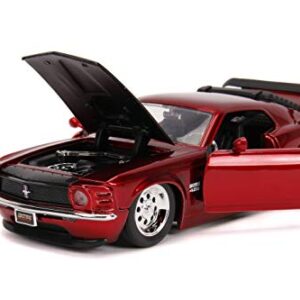 Bigtime Muscle 1:24 1970 Ford Mustang Boss 429 Die-cast Car Candy Red, Toys for Kids and Adults