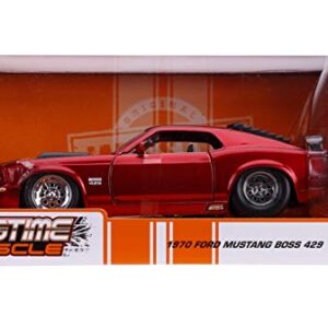 Bigtime Muscle 1:24 1970 Ford Mustang Boss 429 Die-cast Car Candy Red, Toys for Kids and Adults