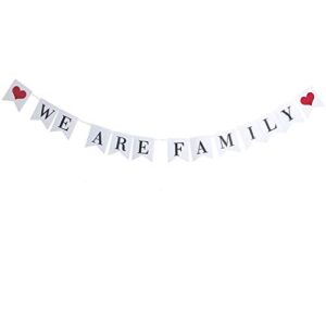 family bunting banner family photo prop family reunion party banner for family party home decoration – we are family