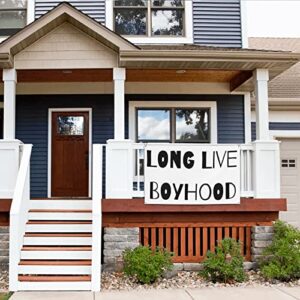 Long Live Boyhood Banners 47 X 71 In Party Indoor Outdoor Decor Banners Home Outdoor Decor Yard Hanging Sign Banner Decoration, Personalized Banner For Parties