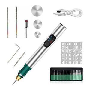 electric engraving pen with 36 stencils,25w cordless etching engraving tool with 35bits,usb rechargeable mini micro professional engraver machines for jewelry wood metal glass stone plastic
