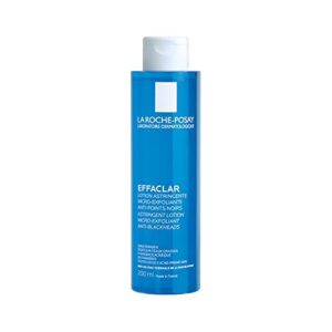 la roche-posay effaclar astringent face toner for oily skin, with exfoliating lhas to minimize appearance of pores and smooth skin texture