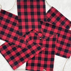 Uniwish Buffalo Plaid Banner Lumberjack Theme Baby Shower Birthday Party Decorations Garland Hanging Sign for Indoor Outdoor Events