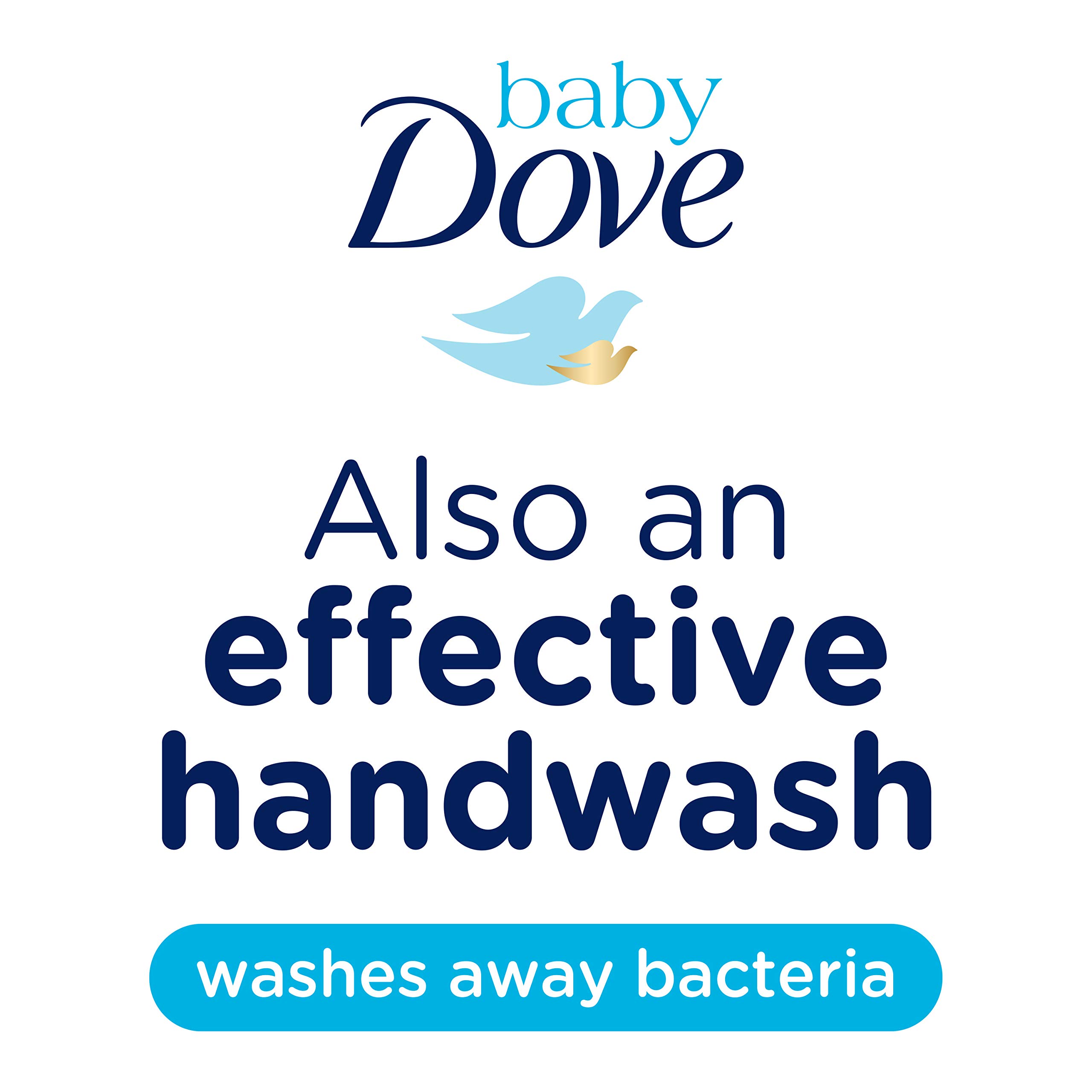 Baby Dove Baby Wash and Shampoo Baby Bath Products for Baby's Delicate Skin Rich Moisture Washes Away Bacteria, Tear-Free and Hypoallergenic, 13 Fl Oz (Pack of 3)