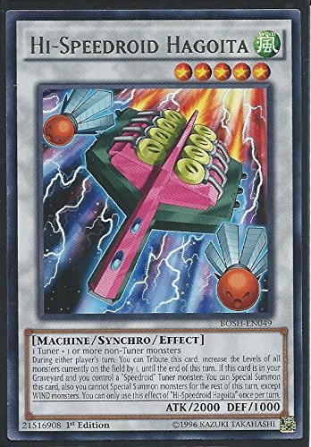 3x Yugioh BOSH-EN049 Hi-Speedroid Hagoita Rare Card .HN#GG_634T6344 G134548TY53201