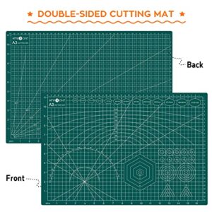 HTVRONT Self Healing Cutting Mat, 12" x 18" Double Sided Craft Mat, Non-Slip & Rotary Cutting Mat for Sewing, Scrapbooking, Quilting, Scrapbooking, Arts, Crafts Project（A3）