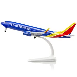 lose fun park 1/300 scale model plane diecast airplanes american southwest airlines boeing 737 model airplane for collections & gifts