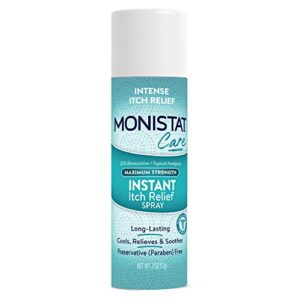 monistat care maximum strength instant itch relief spray, 2 oz