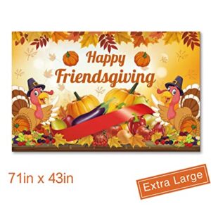 friendsgiving Party decorations,Large Happy friendsgiving Banner Backdrop，Thanksgiving Banner，Rustic Thanksgiving Decorations，Fall Decorations Banner，Thanksgiving Decorations