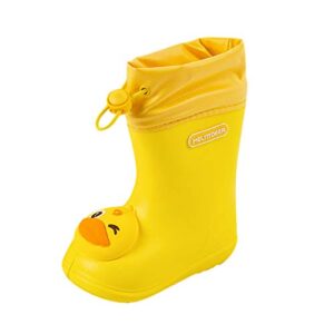 baby waterproof rain boots,toddler infant kids baby boys girls pvc rain boots waterproof non-slip shoes yellow