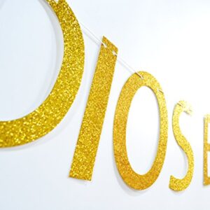 Qttier Adios Bitchachos Gold Glitter Banner for Going Away, Fiesta, Taco Party Decorations