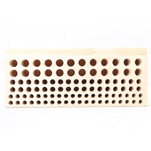 98 Holes Leather DIY Craft Wood Tool Rack Wooden Stamps Stand Holder Organizer