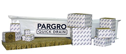 Grodan Pargro Quick Drain Jumbo Blocks, 6" x 6" x 4" (case of 36), Grey