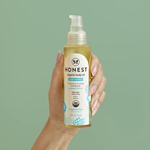 The Honest Company Organic Body Oil | Gentle for Baby | Fragrance Free, Plant-Based, Hypoallergenic | 4.0 fl oz