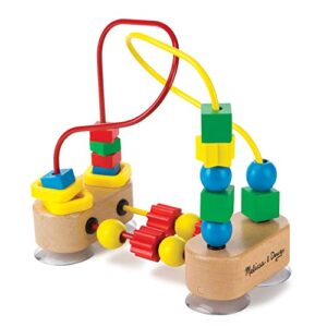 melissa & doug first bead maze – wooden educational toy for floor, high chair, or table – infant maze toy, bead maze toys for toddlers and babies 4.2 x 7 x 8.6 inches ; 1.3 pounds