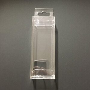 25 Clear Plastic PET Hang Box for Fishing Lures, Arts, Crafts, and Retail Size 1.5"X1"X4"