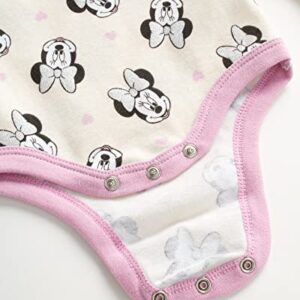 Disney Baby Newborn Girls' Layette Set - Bodysuit, Pants, Booties, Hat: Minnie Mouse, Winnie the Pooh, Bambi (0-9M), Size 6-9 Months, Minnie Mouse