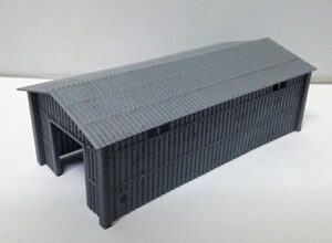 outland models train large metal style shed for warehouse/factory n scale