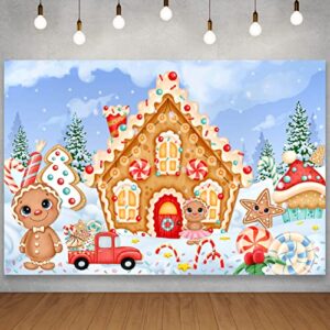 gingerbread christmas decorations christmas ginger bread backdrop porch sign outdoor door banner holiday home office fireplace christmas new year party decorations