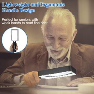 Magnifying Glass with Light, 4X 10X Magnifier with 20 Anti-Glare and Dimmable LED Lights Provides Evenly-Lit Viewing Area for Low Vision Seniors