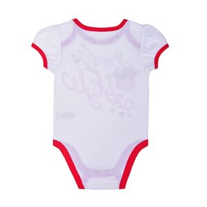 Disney Baby-Girls Minnie Mouse Bodysuit, White, 3-6 Months (Pack of 3)