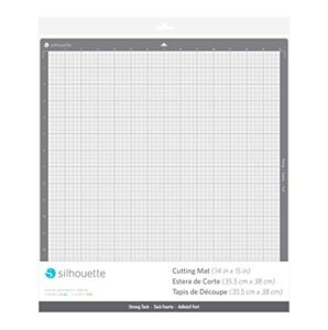 silhouette america cameo plus strong tack adhesive cutting mat for cardstock, chipboard, craft foam and more – 15″x15″