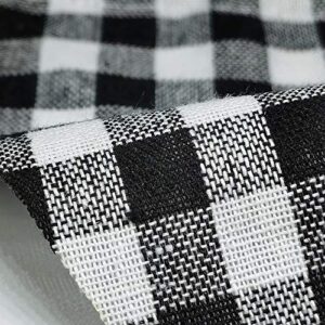 Buffalo Check Plaid Banner Cotton Black and White Gingham Bunting Garland Pennant Flag Banner, 24pcs