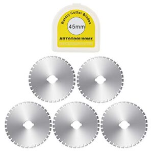 5 pack 45mm crochet edge skip blade perforated rotary blades for paper perforating fleece fabric scrapbooking