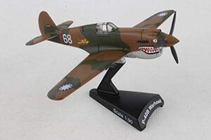 daron worldwide trading p-40 warhawk hell’s angels 1:90 vehicle, brown , black