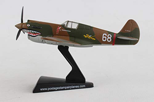 Daron Worldwide Trading P-40 Warhawk Hell's Angels 1:90 Vehicle, Brown , Black