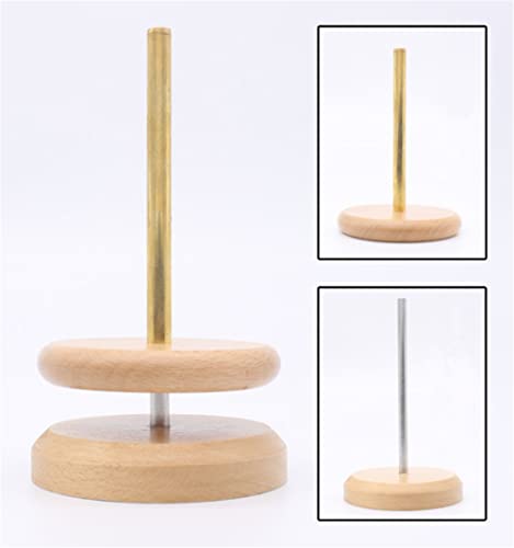 PhantomSky Wood Yarn Dispenser Yarn Spinner Wool Thread Holder with Twirling Mechanism for Knitting, Crochet